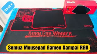 GAMEN GP-M Mousepad Gaming Anti Slip Rubber Base Soft Surface 28x24 Black - Garansi