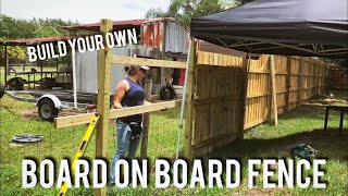 How to build a board on board fence  DIY backyard privacy fence