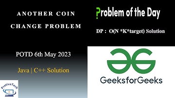 Another Coin Change Problem | GFG | POTD | 6h May 2023  | DP  |Java | C++ | Problem Of The Day