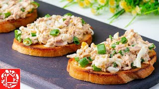 Когда гости на пороге! Быстрые и Вкусные Гренки с Тунцом