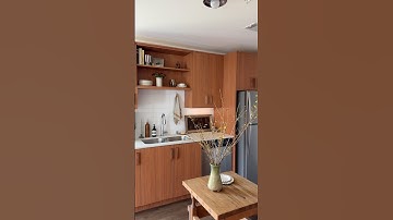 Wrapping cabinets in contact paper 🪵 *Rental Friendly*