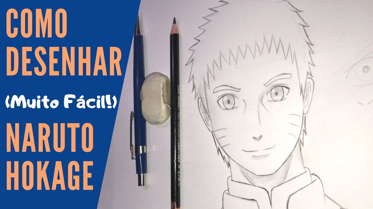 Como desenhar NARUTO HOKAGE 