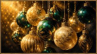 Festive Glow | Golden Christmas Ornaments | 30 Min Frame TV Art screenshot 5