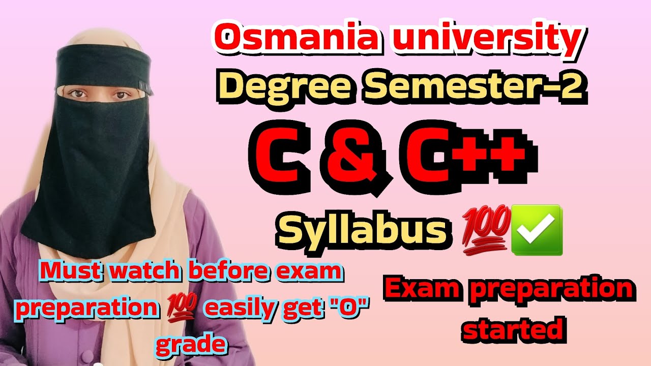 🚨 ️ Degree Semester-2// C & C++ complete syllabus and important ...