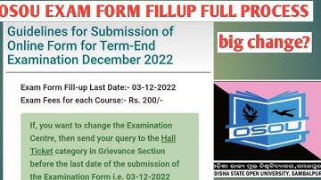 osou exam form fillup full process step by step complete details