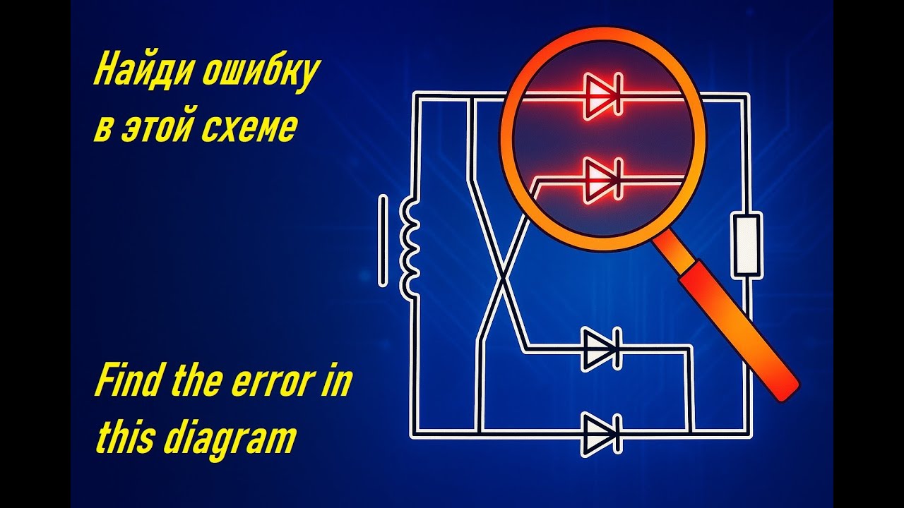 Find the error in this diagram.  Найди ошибку в этой схеме!