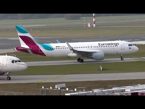 New Eurowings Airbus A320 Sharklets Take Off ✈️ Hamburg Airport - Youtube