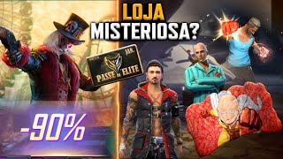 LOJA MISTERIOSA NA SEXTA-FEIRA? DATA, SKINS, PASSE BARATO, NOVO GELO E PUNHO, FREE FIRE NÃO ENTRA?