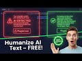 How To Detect And Humanize AI Generated Contend For 100 Free 