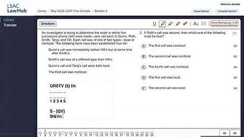 May 2020 LSAT game 1 question 2