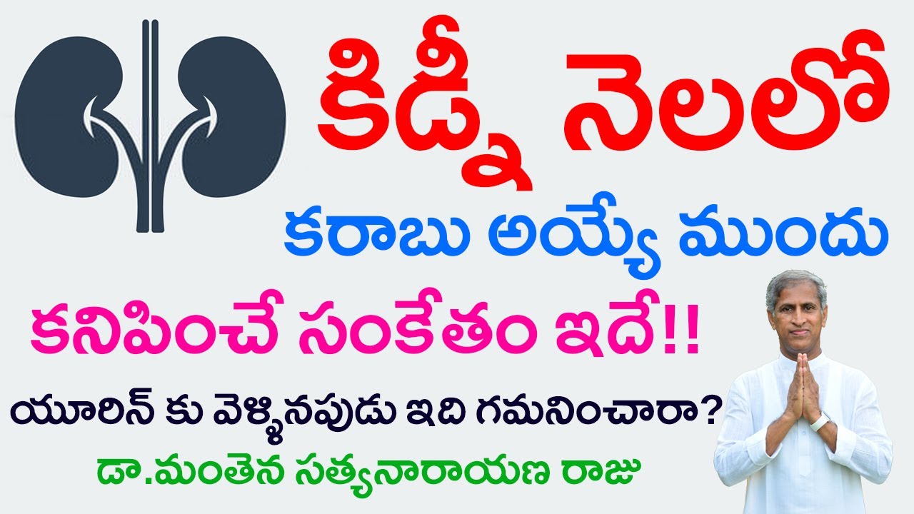 Kidneys నెలలో కరాబు అయ్యే ముందు కనిపించే సంకేతం ఇదే!! | Dr Manthena Satyanarayana Raju Videos