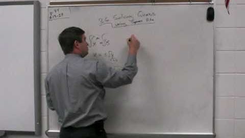 Analytic Geometry Unit 5 Solving Quadratic Equations using Square Roots Part A