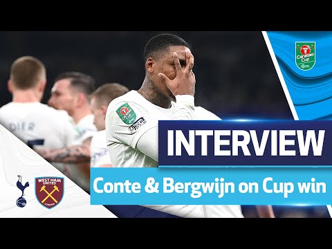 “We had to fight to the end.” | Conte & Bergwijn on West Ham Cup win