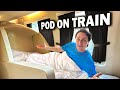 Sleeping in a pod on a train