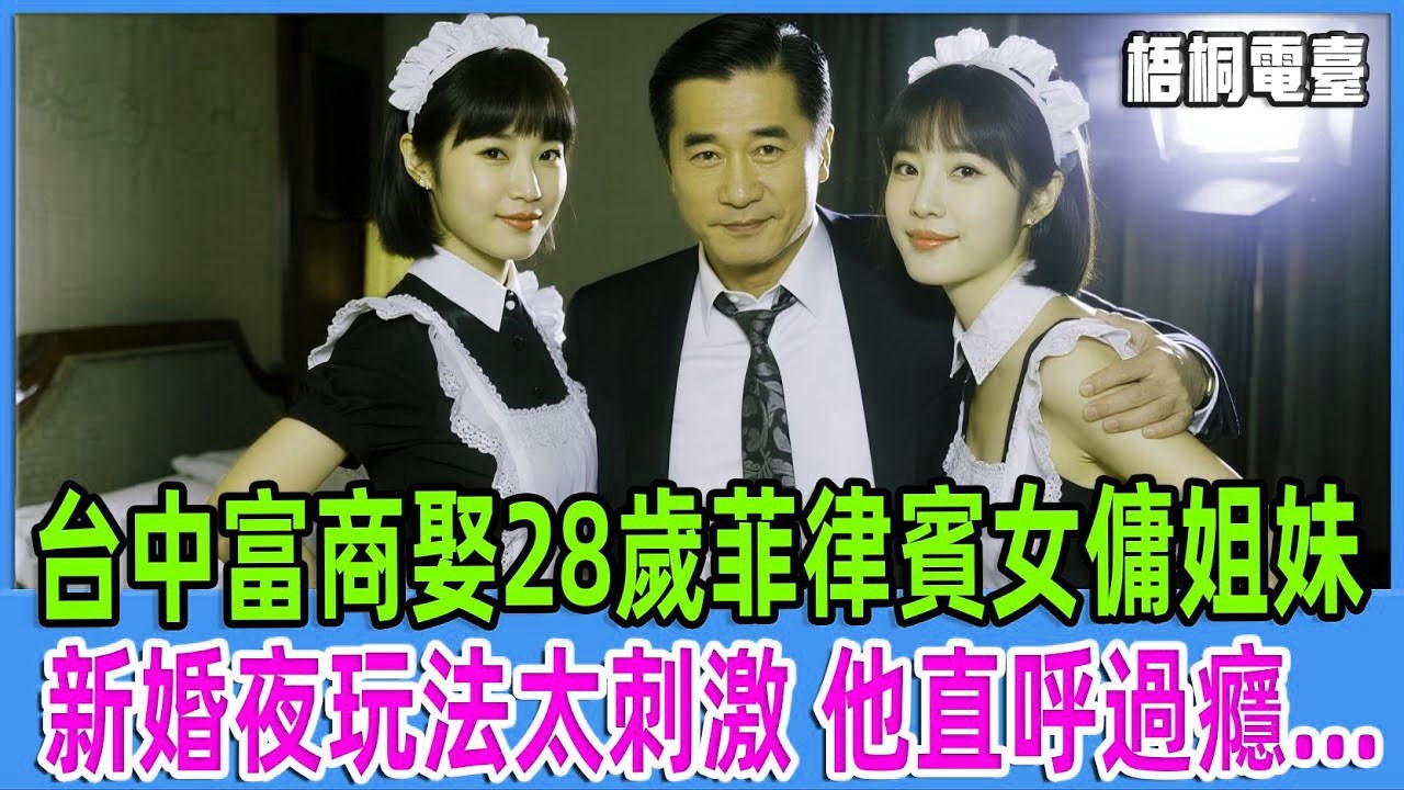 台中富商娶28歲菲律賓女傭姐妹，新婚夜玩法太刺激他直呼過癮   【梧桐電臺】#故事 #情感故事#老人#台灣