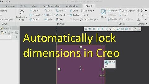 Automatic lock dimension in Creo