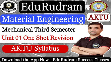 Material Engineering || Unit 01 One Shot || Mechanical Third semester