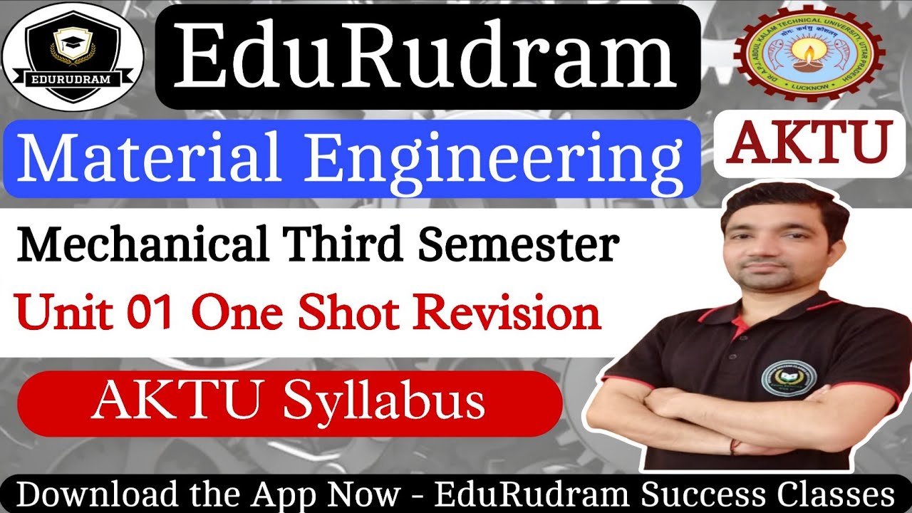 Material Engineering || Unit 01 One Shot || Mechanical Third semester