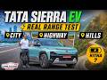 Tata Sierra EV ⚡️ Real Range Test - City + Highways + Hills 🔥 Best Electric Car in Rs 25 Lakhs ? 🤯
