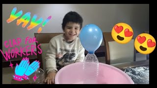 تجربة نفخ البالونة بالخل والصودا  blowing up balloons with vinegar and baking soda 