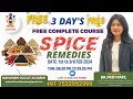 Free 3 day spice remedies class day 1