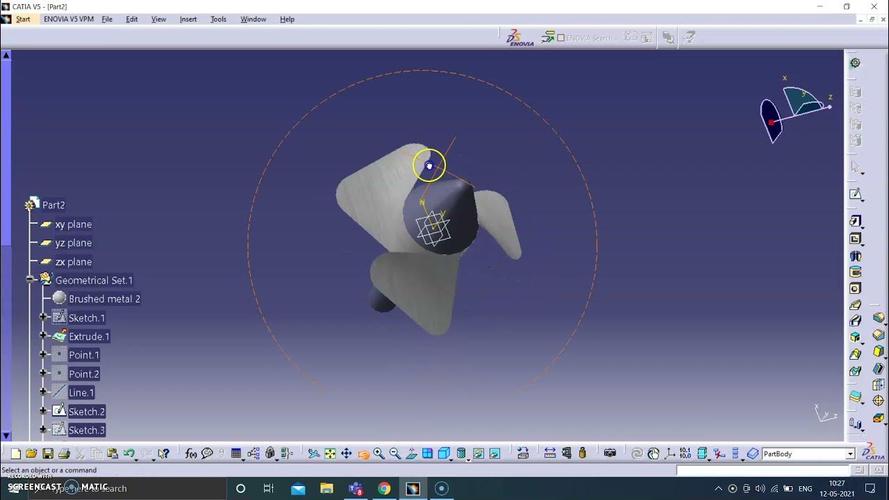 Three blade propeller design using CATIA V5 YouTube