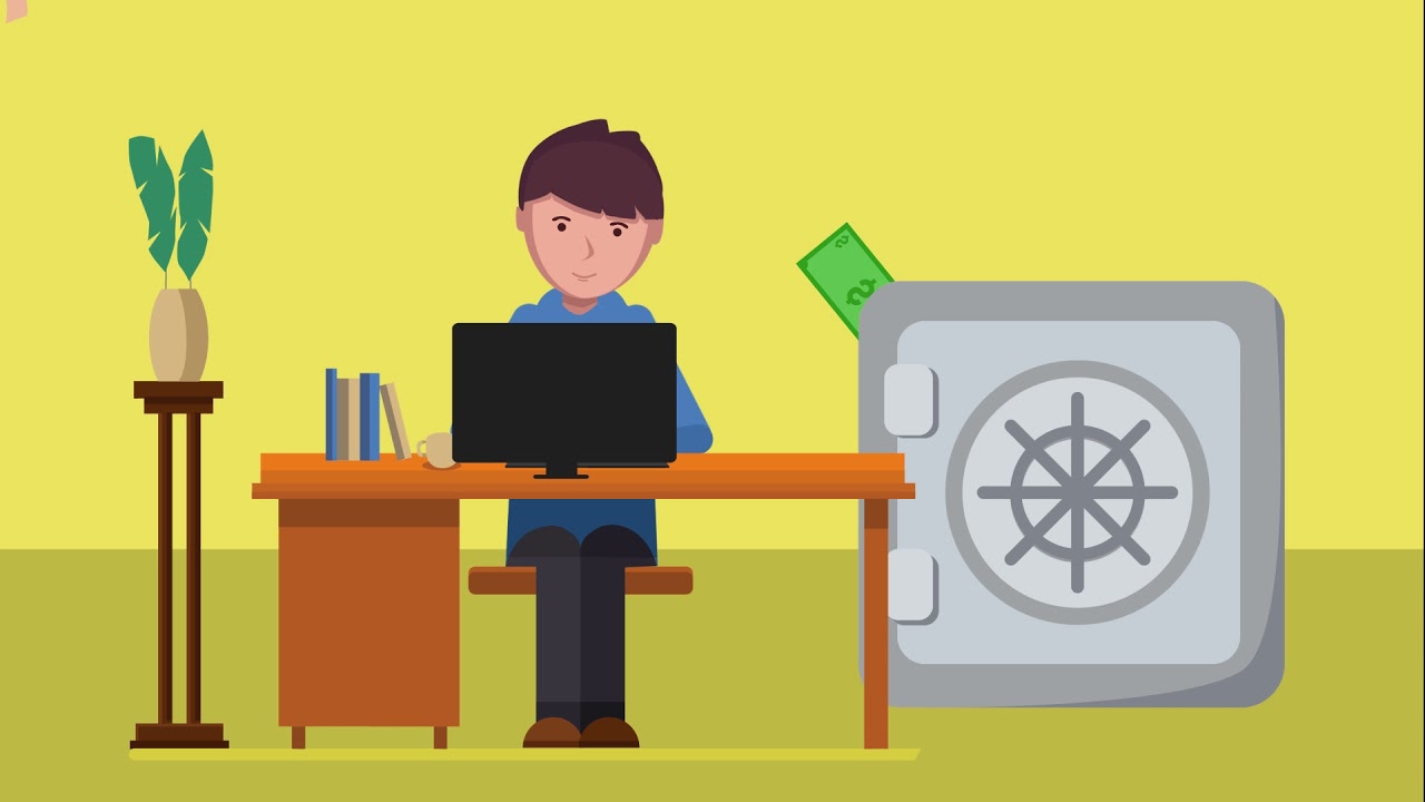 An advertising animated video about loans for cryptocurrencies