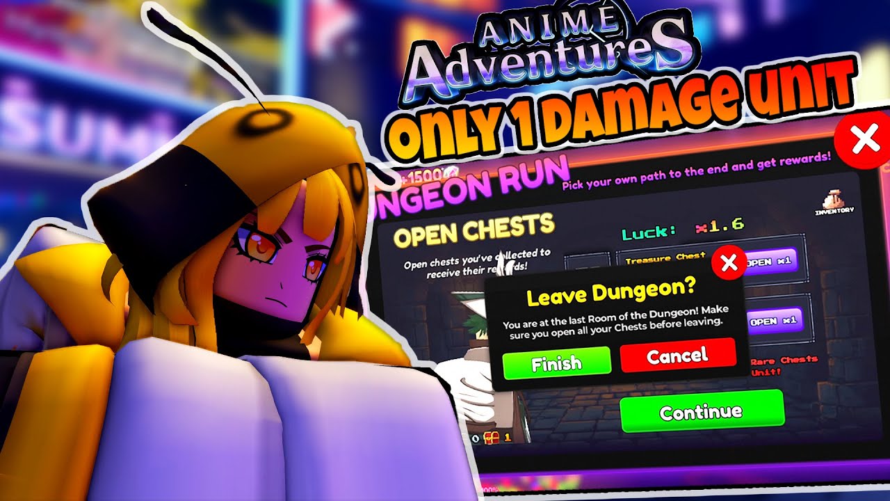 Solo NEW Dungeon Depth 1-20 with ONLY One Damage Unit – No Unique or OP Traits | Anime Adventures