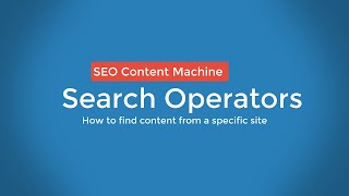 How to use search operators