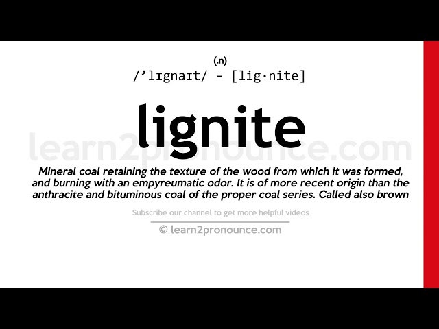 LIGNITE definition in American English