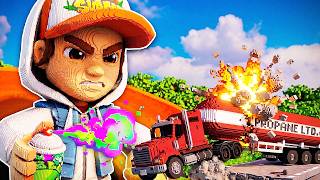 CARS vs JAKE SUBWAY SURF (Teardown game)