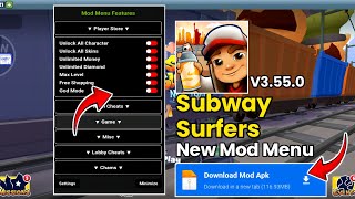 NEW UPDATE‼️ SUBWAY SURFER MOD APK V3.55.0 | MEGA MOD MENU AND UNLOCK ALL |