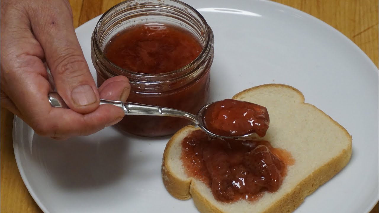 CONFITURE DE FRAISES ET RHUBARBE AVEC PECTINE LIQUIDE YouTube