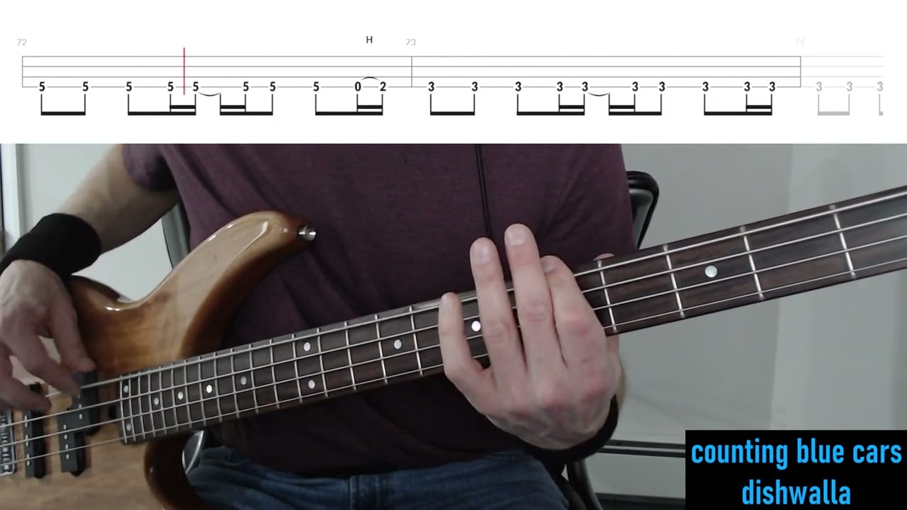 Counting Blue Cars by Dishwalla - Bass Cover with Tabs Play-Along