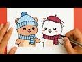 رسم الاصدقاء كيف ترسم الدببة الاصدقاء كيوت خطوة بخطوة رسم سهل How To Draw A Cute Bear 