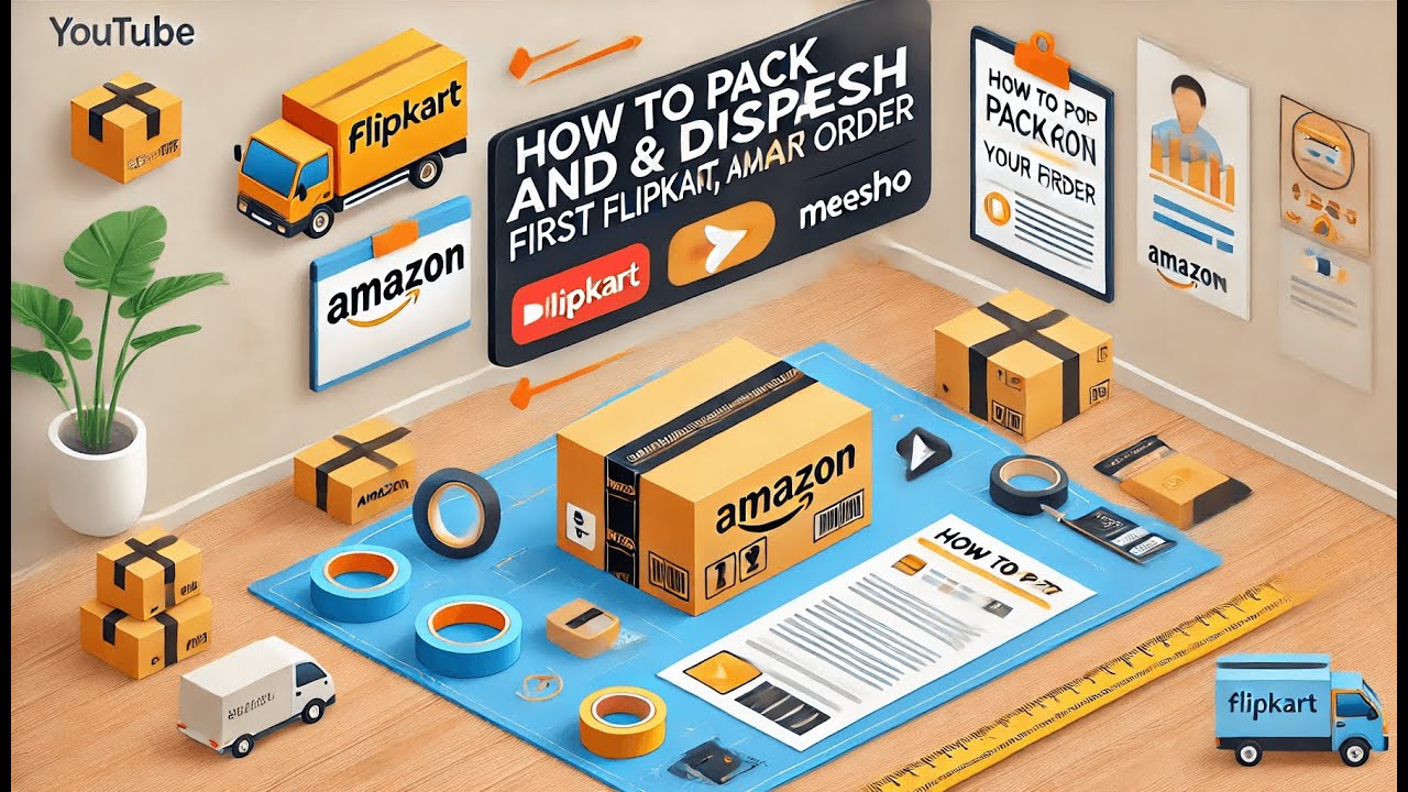 How to Pack and Ship Your First Order on Amazon, Flipkart, and Meesho | Step-by-Step Guide