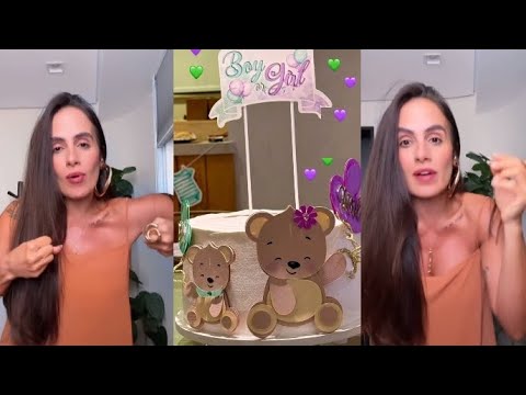 Carol se arrumando para o chá de Revelação dela #carolpeixinho #thiaguinho