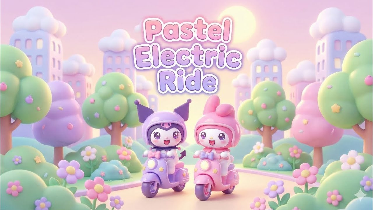 Pastel Electric Ride with Kuromi & My Melody ⚡💗