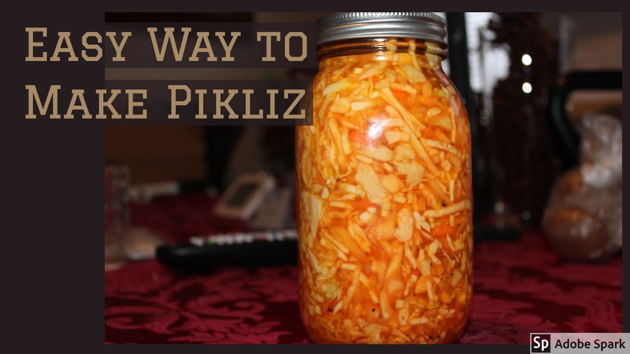 Pikliz Haitian Spicy Coleslaw/Pickled Cabbage Soso's Kitchen YouTube