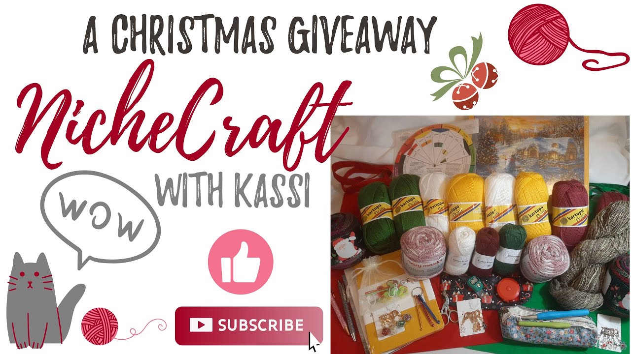 GIVEAWAY!🧶|🎁 A Very Merry Christmas Giveaway🎄| Now Closed| Yarn / Crochet Bundle| NicheCraft