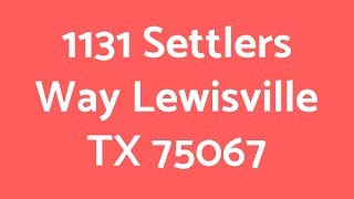 Celebrity 1131 Settlers Way  Lewisville TX 75067 Wealth