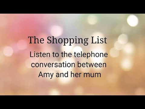 English Listening - The Shopping List