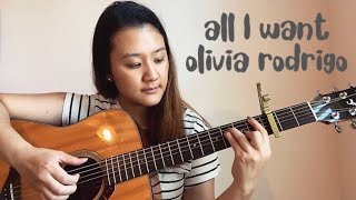 Video thumbnail of "all i want- olivia rodrigo | easy guitar tutorial for beginners | high school musical the musical"