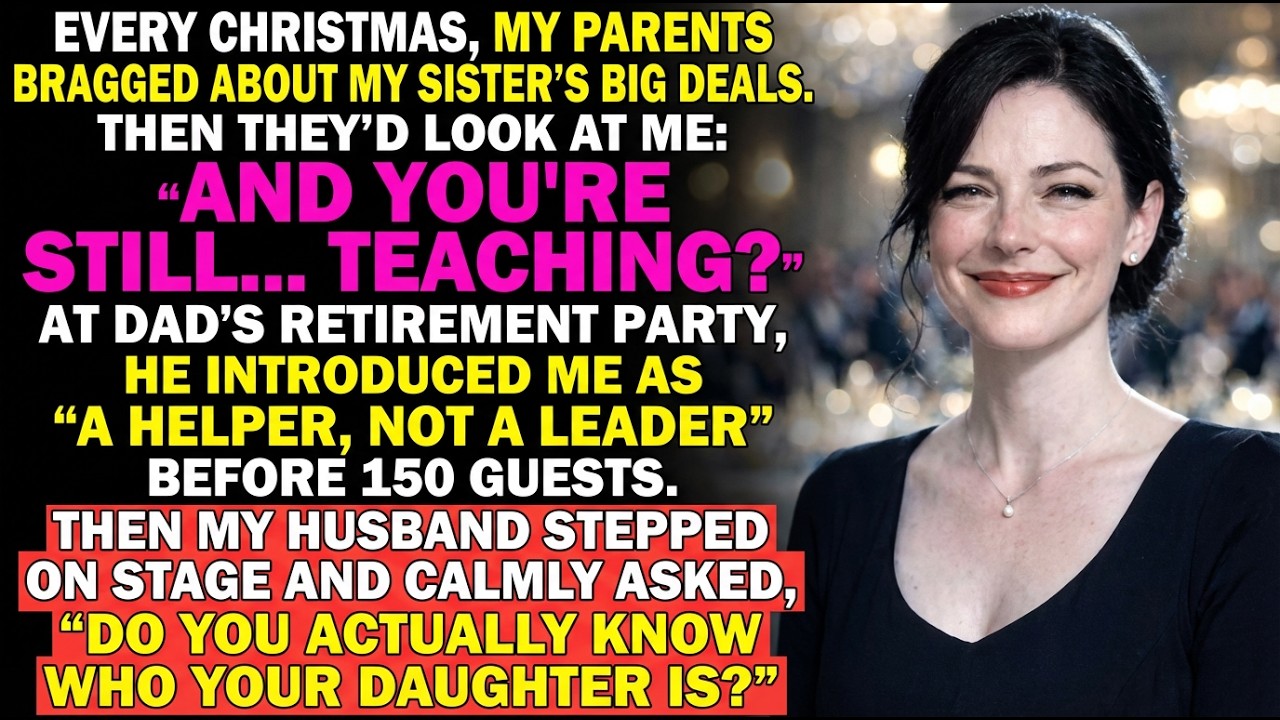 My Parents Humiliated Me at My Father's Retirement Dinner —Then My Husband Revealed the Truth