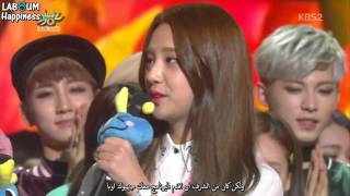 Arabic Sub || 161104 Music Bank MC Solbin - Last day For Minhyuk