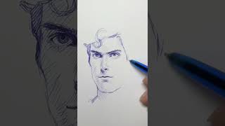 Drawing Christopher Reeve #superman with a pen