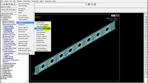 ANSYS APDL training - Nonlinear Analysis - Perforated steel beams - Modal Analysis - Part 5