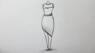 How to Draw a Dress - Really Easy Drawing Tutorial