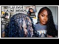 KNOTLESS FLIP OVER FULANI BRAIDS TUTORIAL + BOHEMIAN CURLS | Laurasia Andrea