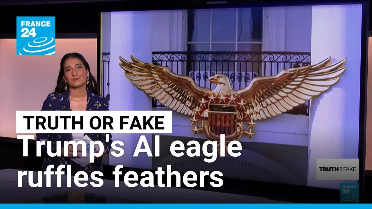 Trump mocked for posting 'tacky' AI golden eagle on White House balcony • FRANCE 24 English